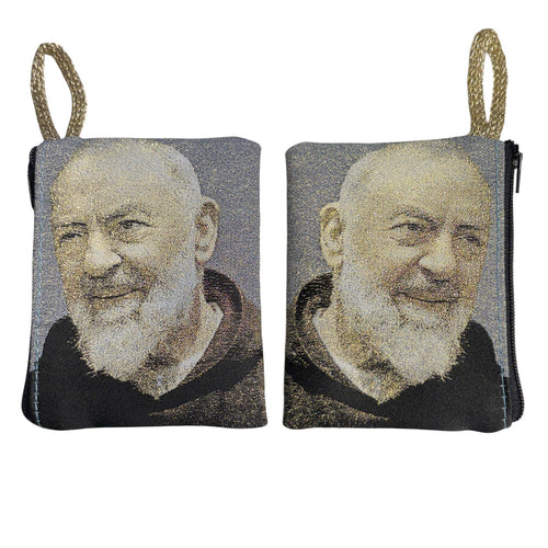 Padre Pio Rosary Pouch 3" x 4" - JMJs Catholic Store, Inc