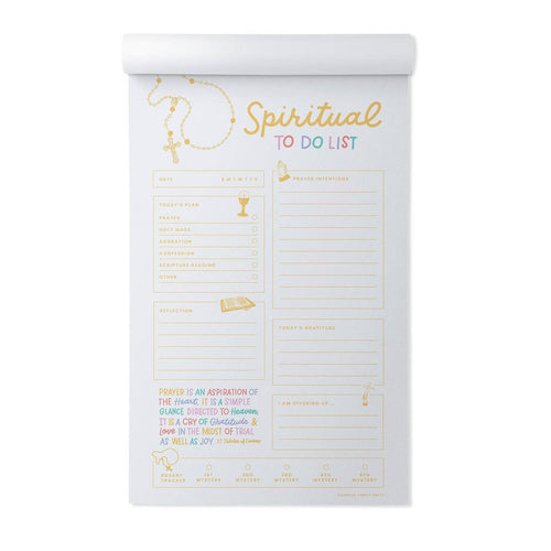 Spiritual To Do List Notepad - JMJs Catholic Store, Inc