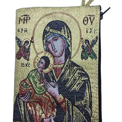 Rosary Pouch - Our Lady of Perpetual Help II 4" x 6" - JMJs Catholic Store, Inc