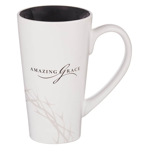 Amazing Grace White Crown of Thorns Ceramic Mug - JMJs Catholic Store, Inc