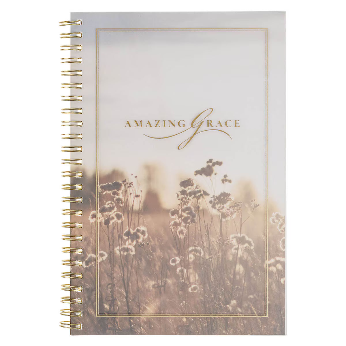 Amazing Grace Wildflower PVC Cover Spiral Notebook - Isaiah 53:5 - JMJs Catholic Store, Inc