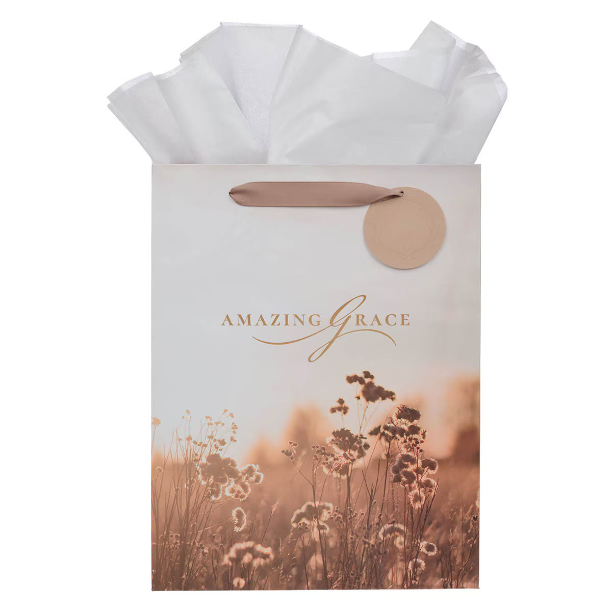 Amazing Grace Wildflower and Crown of Thorns Large Portrait Gift Bag - JMJs Catholic Store, Inc