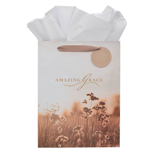 Amazing Grace Wildflower and Crown of Thorns Large Portrait Gift Bag - JMJs Catholic Store, Inc