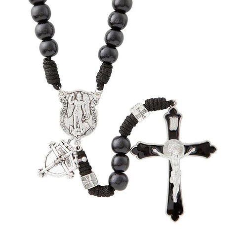 St. Michael Black Paracord Spiritual Warfare Rosary