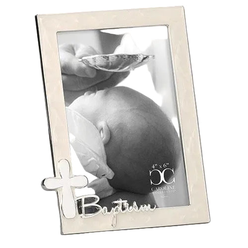 Baptism Frame with Cross 7" - JMJs Catholic Store, Inc