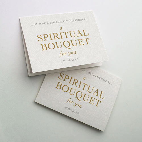 Spiritual Bouquet For You Greeting Card (Encouragement and Praying for you) - JMJs Catholic Store, Inc