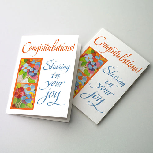 Congratulations! Sharing in Your Joy Greeting Card (General Congratulations Card) - JMJs Catholic Store, Inc