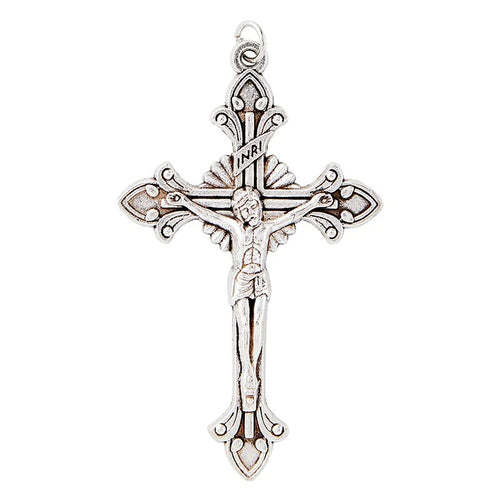 Fleur de Lis Crucifix 2" - JMJs Catholic Store, Inc