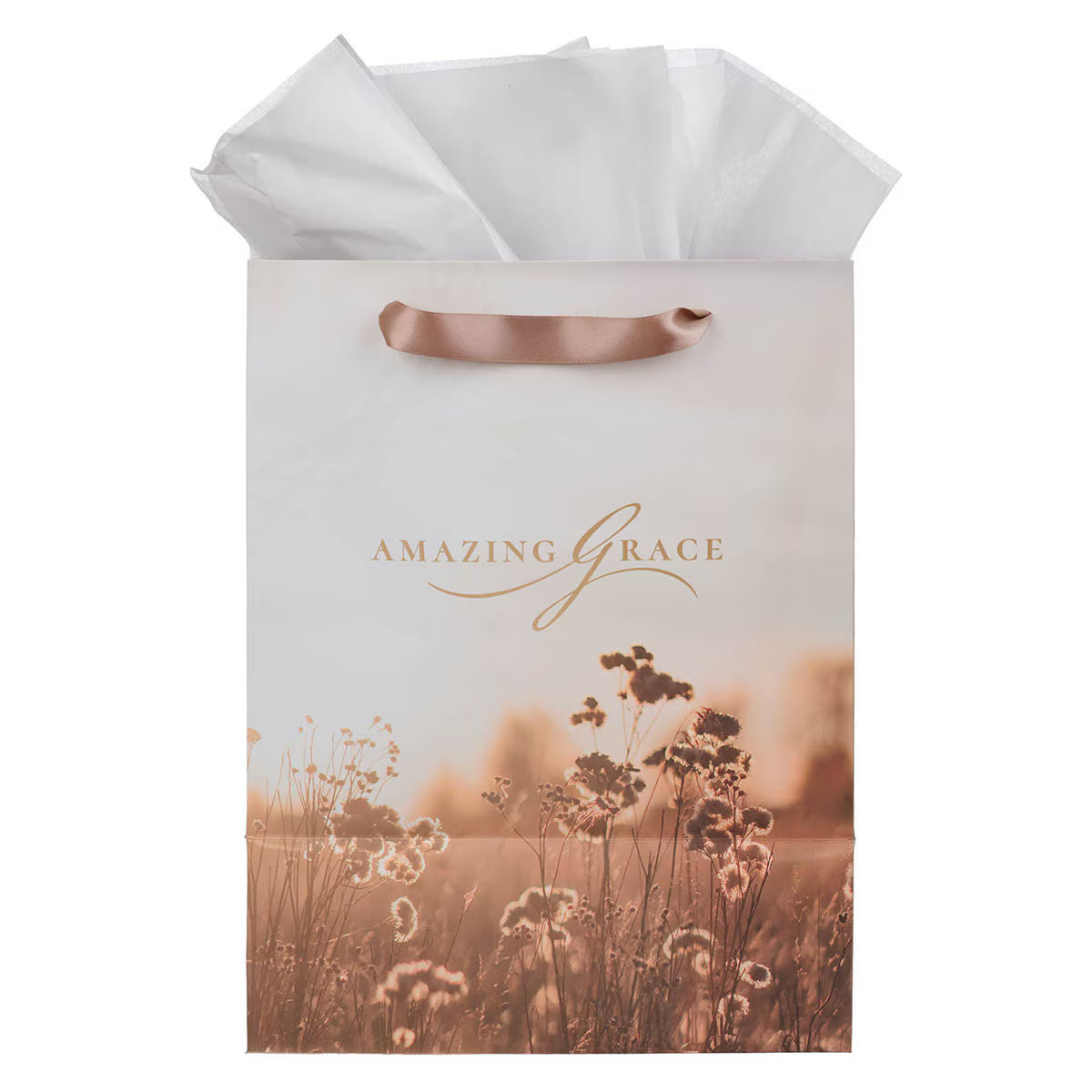 Amazing Grace Wildflower and Crown of Thorns Large Portrait Gift Bag - JMJs Catholic Store, Inc