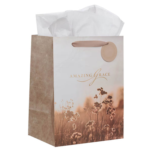 Amazing Grace Wildflower and Crown of Thorns Large Portrait Gift Bag - JMJs Catholic Store, Inc