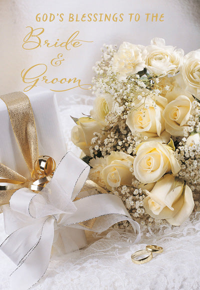 God's Blessings to the Bride and Groom Greeting Card - JMJs Catholic Store, Inc