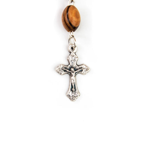Holy Family Byzantine Holy Land Olive Wood Auto Rosary - JMJs Catholic Store, Inc