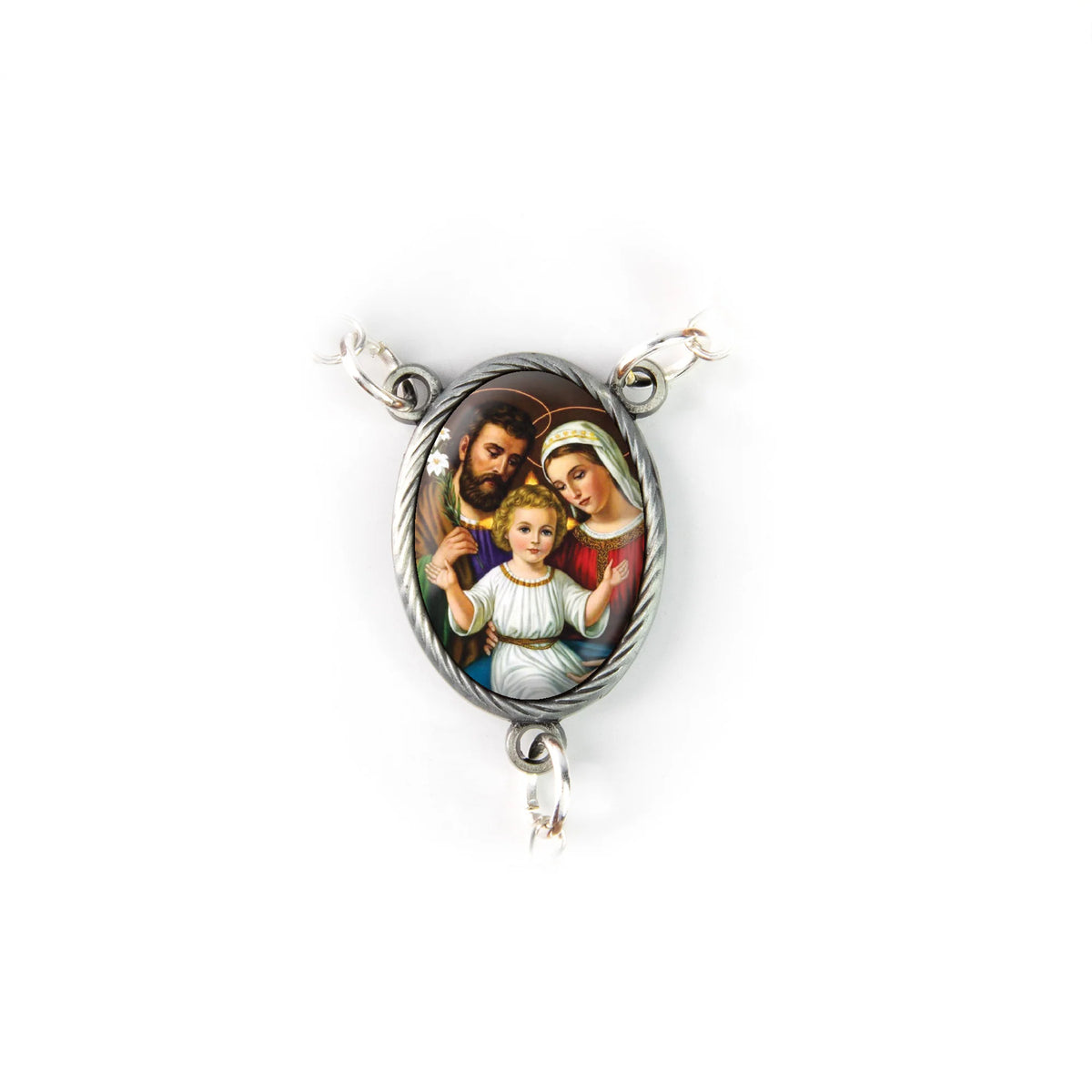 Holy Family (Dark) Holy Land Olive Wood Auto Rosary - JMJs Catholic Store, Inc