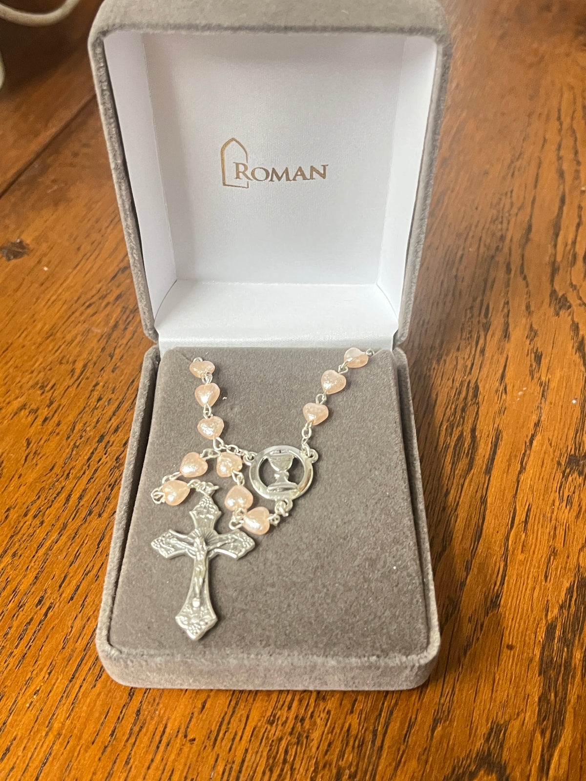 Heart Pearl Communion Rosary 18" - JMJs Catholic Store, Inc
