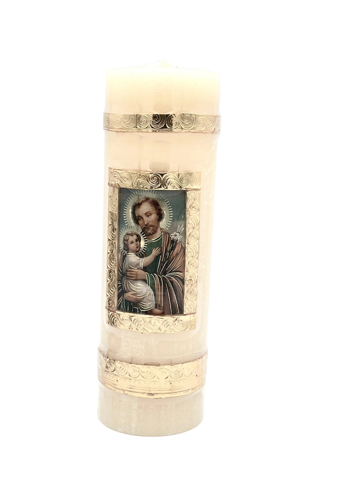 St. Joseph Cirio Candle 8" - JMJs Catholic Store, Inc