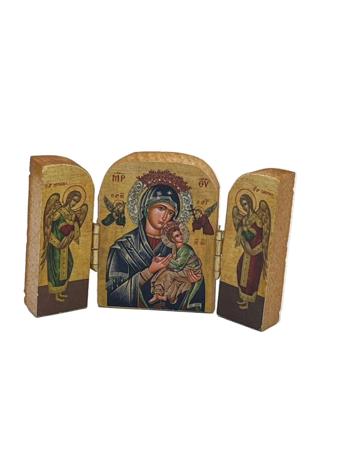 Our Lady of Perpetual Help Greek Triptych 2" - JMJs Catholic Store, Inc