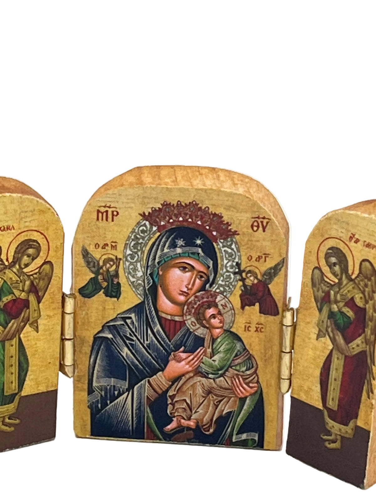Our Lady of Perpetual Help Greek Triptych 2" - JMJs Catholic Store, Inc