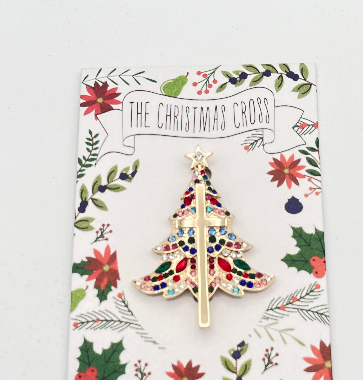 Christmas Tree Cross Pin - JMJs Catholic Store, Inc