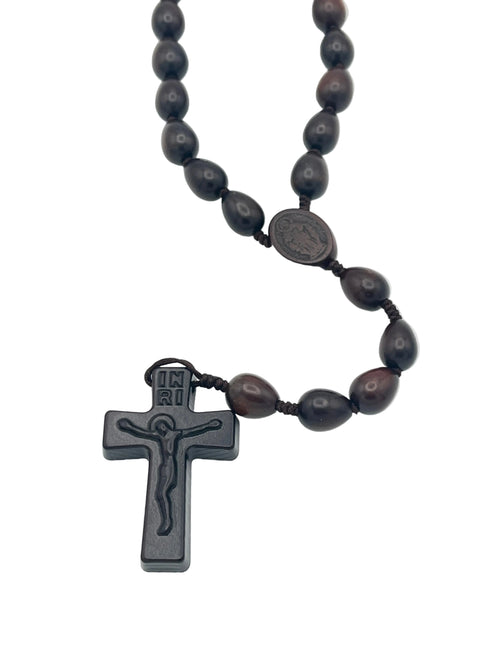 Teardrop Light Jujube Wood Rosary(10 mm) - JMJs Catholic Store, Inc