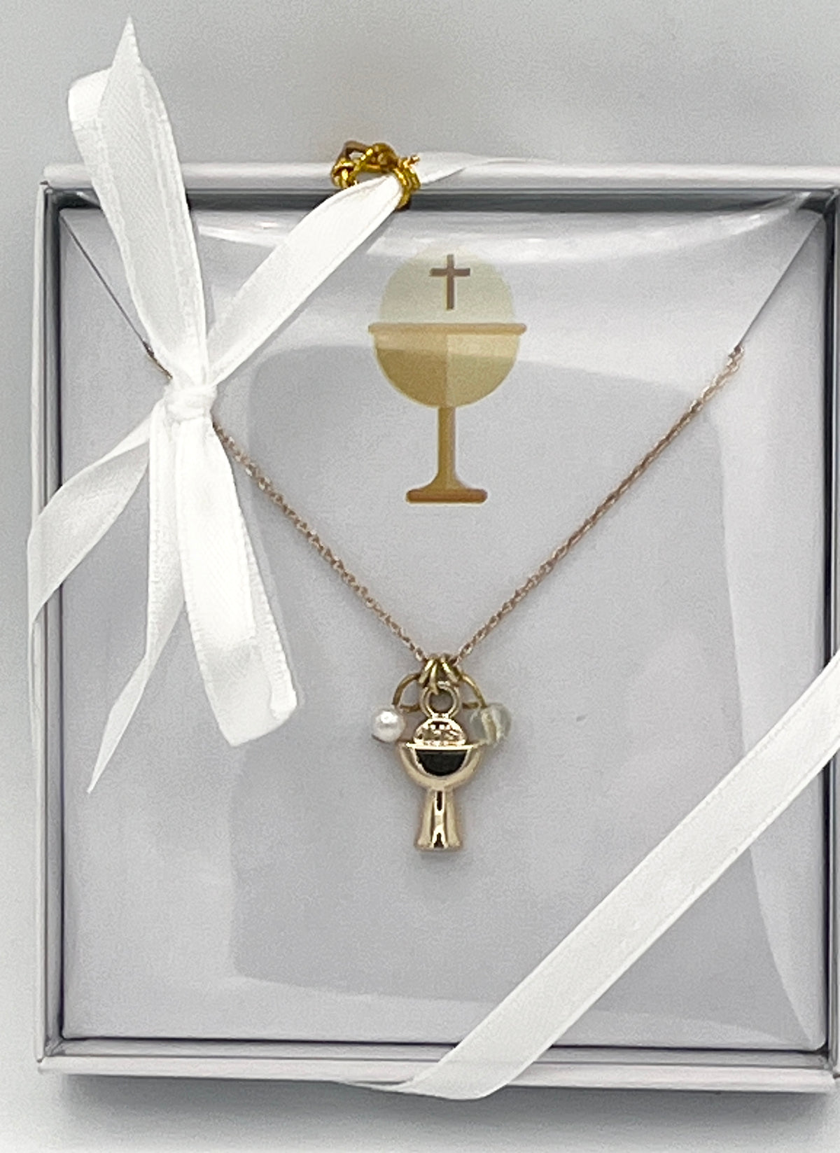 Gold Chalice Necklace for young girls - JMJs Catholic Store, Inc