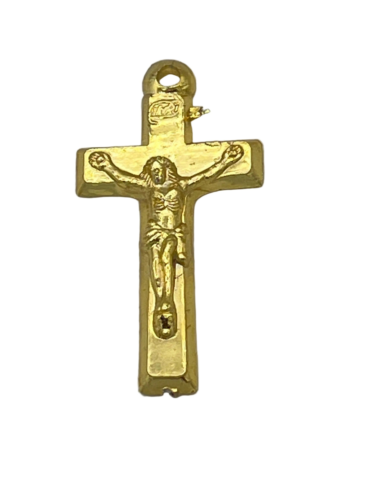 Gold Plastic Crucifix 1 3/4" - JMJs Catholic Store, Inc