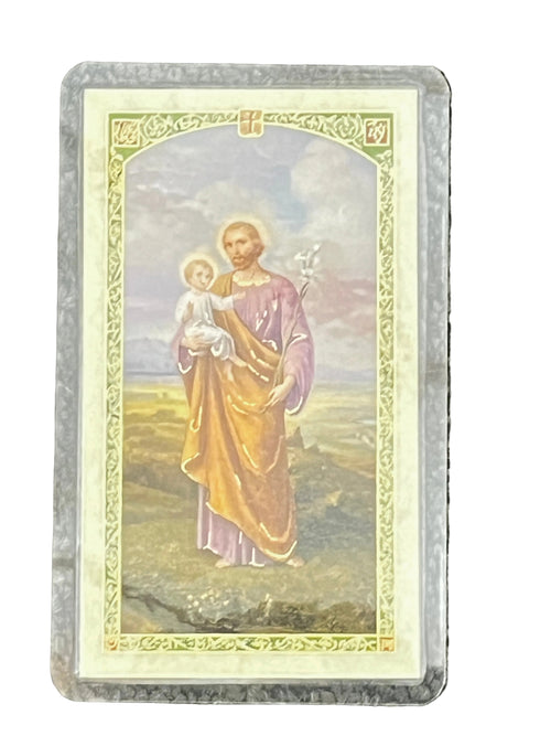 St. Joseph Novena Laminated Holy Card