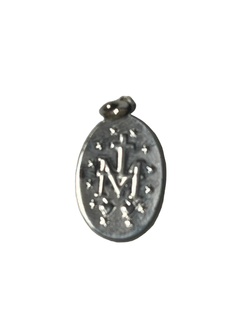 Sterling Silver Miraculous Medal from Lourdes 3/4"