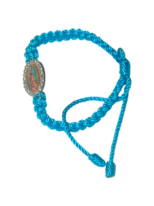 Our Lady of Guadalupe Blue Adjustable Bracelet