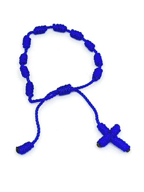 Blue One Decade Corded Bracelet - Unique Catholic Gifts
