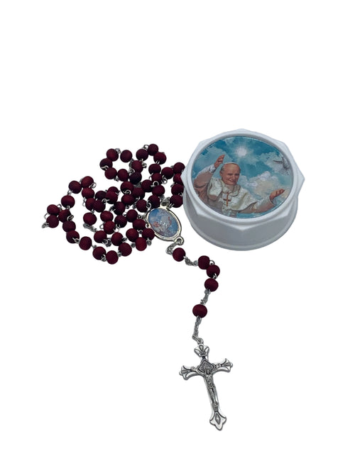 John Paul II Rosary Box and Rosary - JMJs Catholic Store, Inc