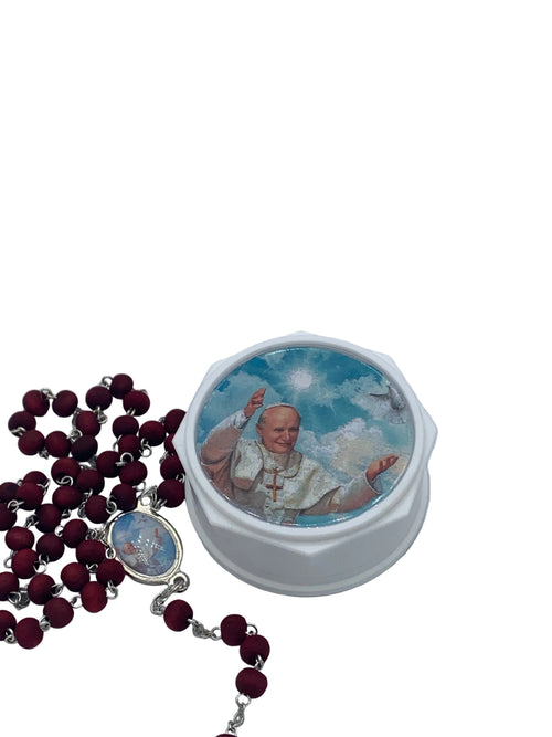 John Paul II Rosary Box and Rosary - JMJs Catholic Store, Inc