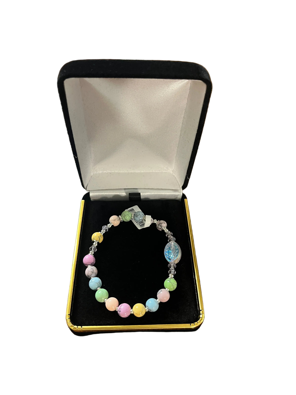 Rainbow Gemstone Children’s Rosary Bracelet (6mm) - JMJs Catholic Store, Inc