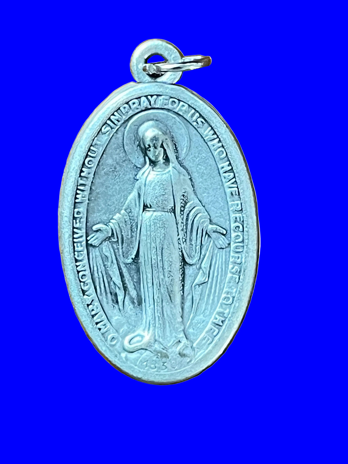 Oxidized Miraculous Medal 1 1/2" - JMJs Catholic Store, Inc