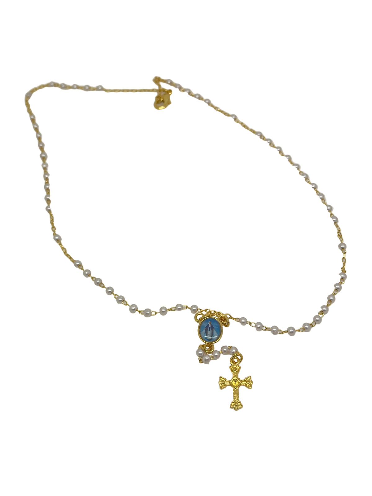 Brazilian Pearl Rosary Necklace - JMJs Catholic Store, Inc