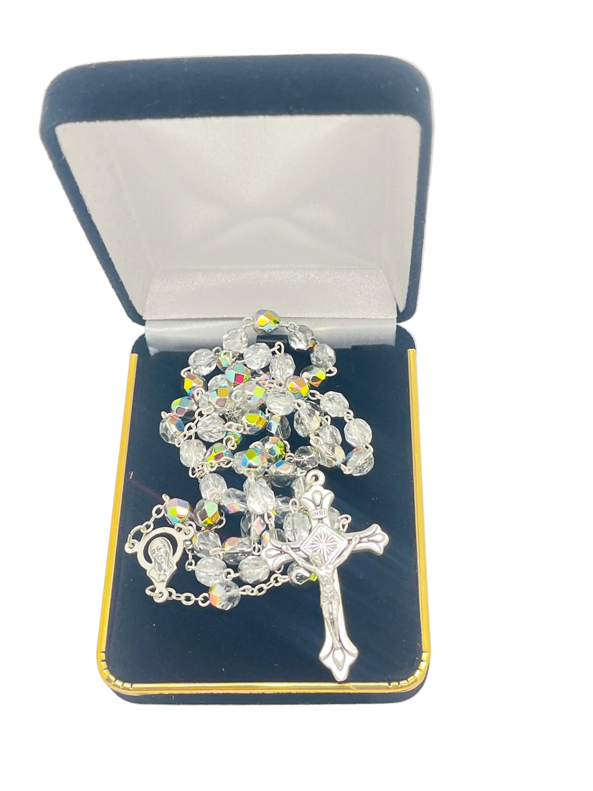 Vitral Crystal Rosary - JMJs Catholic Store, Inc