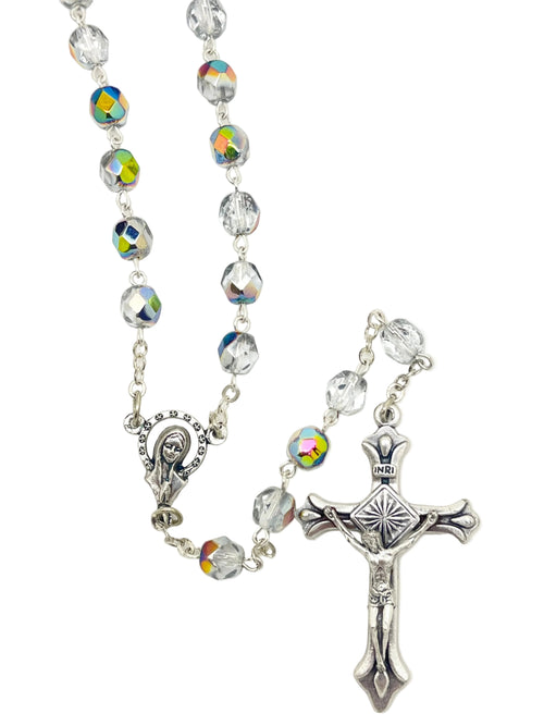 Vitral Crystal Rosary - JMJs Catholic Store, Inc