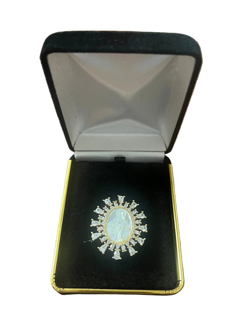 Our Lady of Grace Oval Pin 1 1/2"H - JMJs Catholic Store, Inc