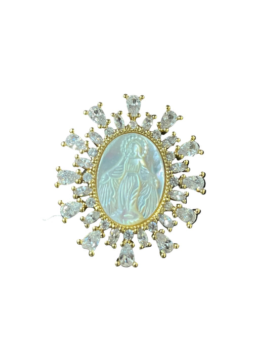 Our Lady of Grace Oval Pin 1 1/2"H - JMJs Catholic Store, Inc