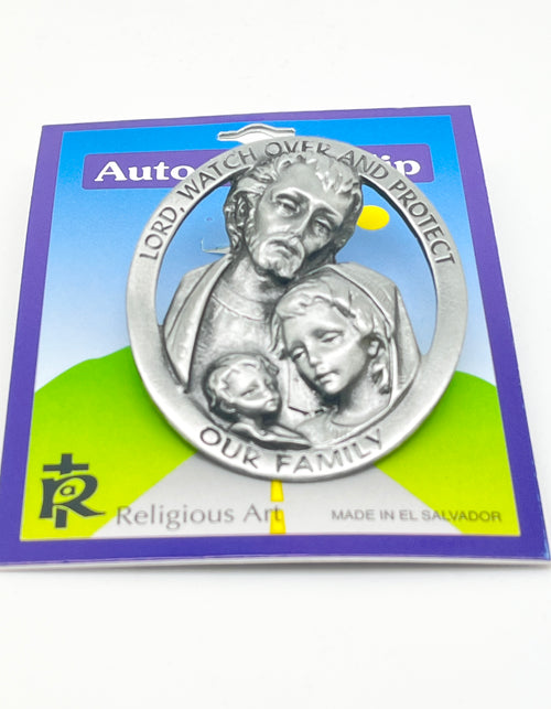 Holy Family Auto Visor Clip Round - JMJs Catholic Store, Inc