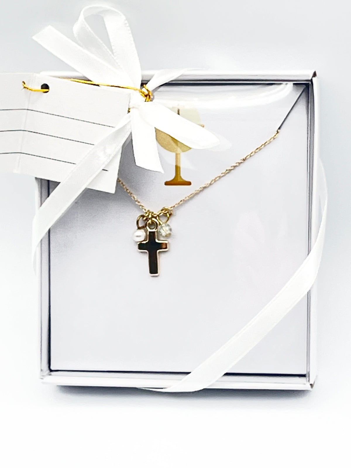 Gold First Communion Cross Necklace - JMJs Catholic Store, Inc
