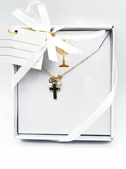 Gold First Communion Cross Necklace - JMJs Catholic Store, Inc