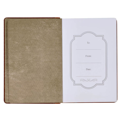 Stand Firm in the Faith Honey-brown and Espresso Faux Leather Classic Journal - 1 Corinthians 16:13 (Copy) - JMJs Catholic Store, Inc