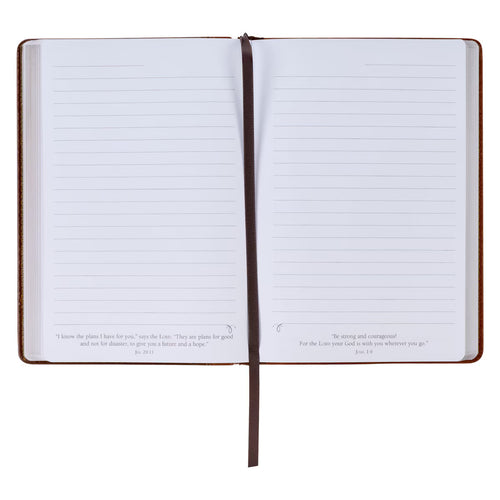Stand Firm in the Faith Honey-brown and Espresso Faux Leather Classic Journal - 1 Corinthians 16:13 (Copy) - JMJs Catholic Store, Inc