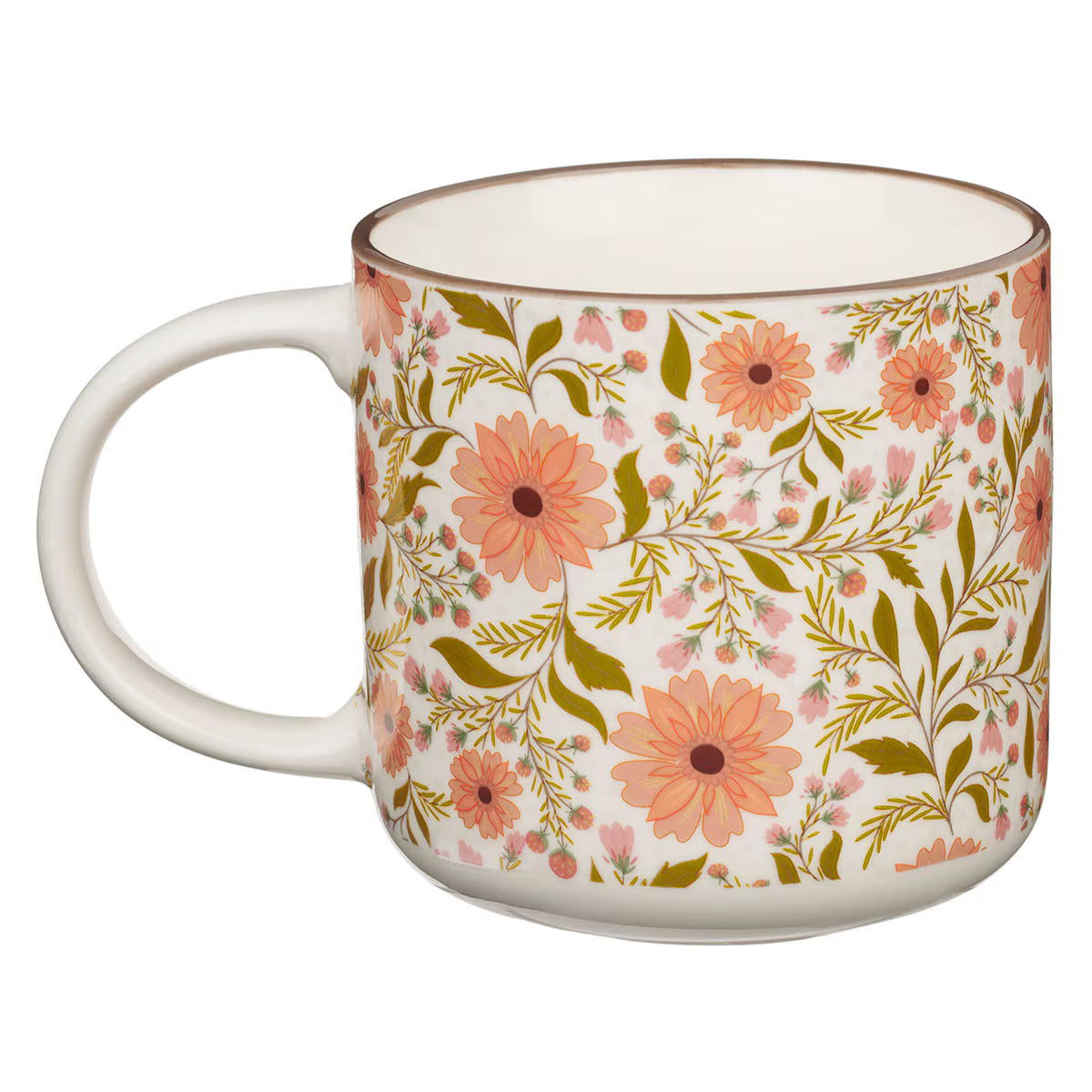Trust in the Lord Coral Cascade Ceramic Coffee Mug - Isaiah 40:31 - JMJs Catholic Store, Inc