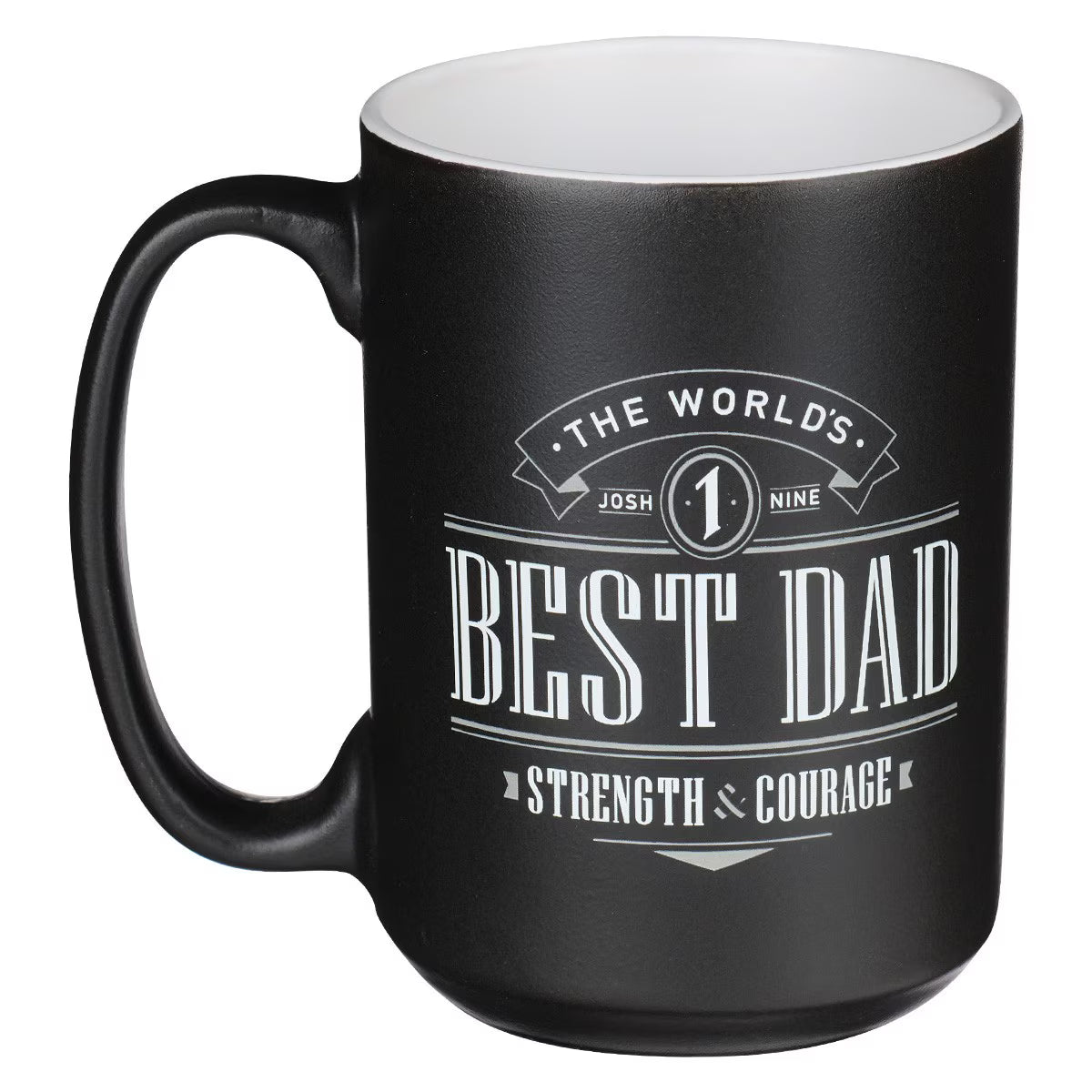 The World's Best Dad Ceramic Coffee Mug - Joshua 1:9 - JMJs Catholic Store, Inc