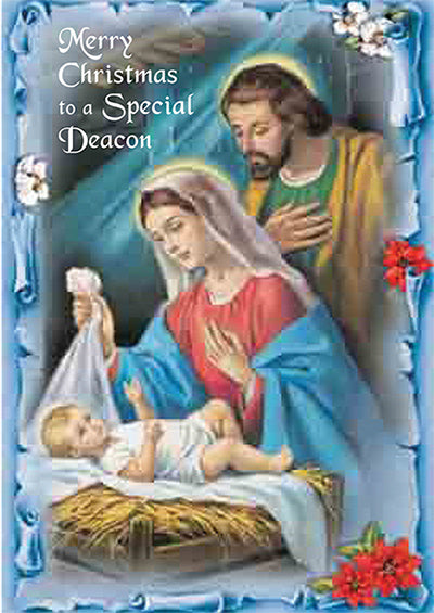 Merry Christmas to a Special Deacon Greeting Card - JMJs Catholic Store, Inc