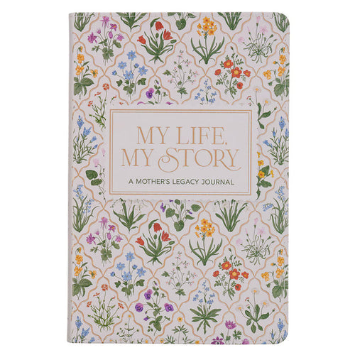My Life, My Story: A Mother's Legacy Journal White Faux Leather Prompted Journal - JMJs Catholic Store, Inc
