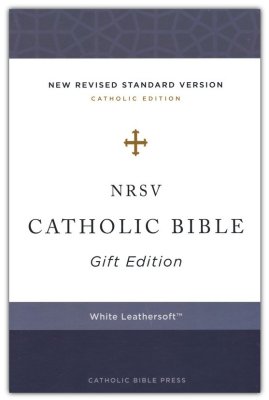 NRSV Catholic Bible, Gift Edition, Comfort Print, Leathersoft, White - JMJs Catholic Store, Inc