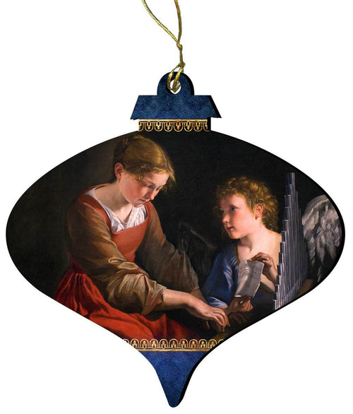 Saint Cecilia Wood Ornament - JMJs Catholic Store, Inc