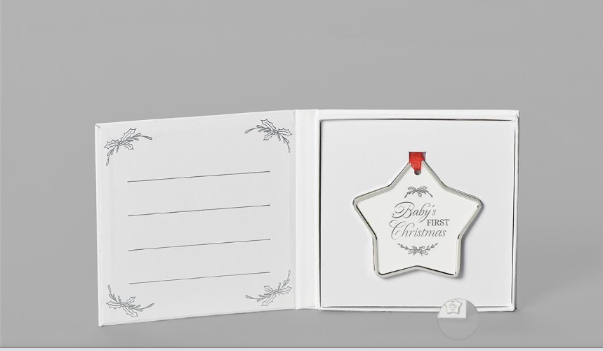 Baby's First Christmas Star-Shaped Ornament - JMJs Catholic Store, Inc
